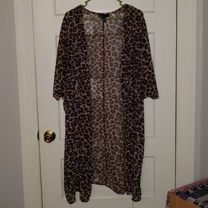 Leopard print sheer kimono!